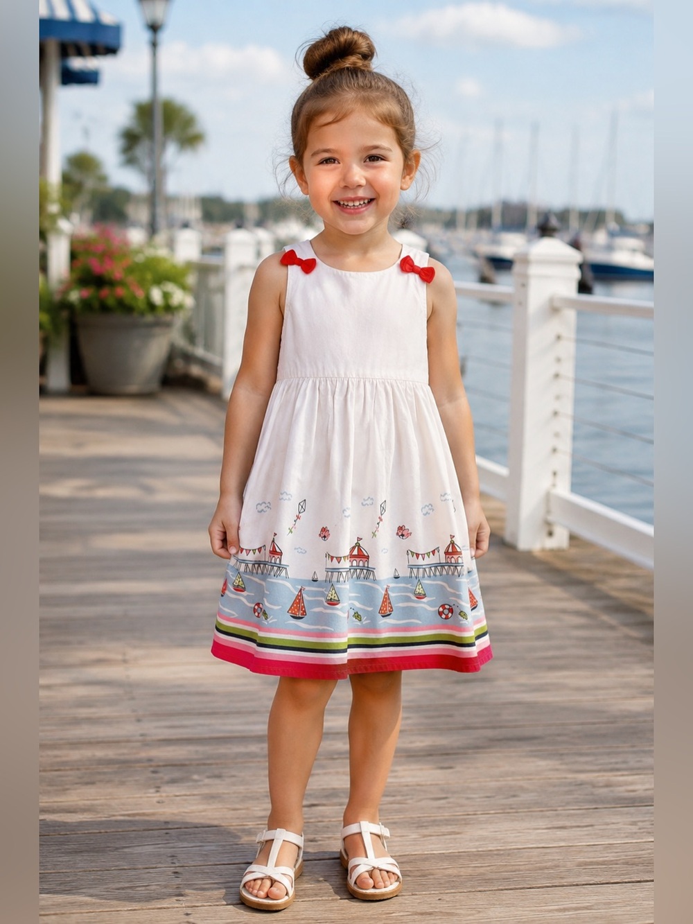 Gymboree Girls 4T Nautical Sailboat Summer Dress